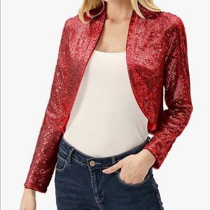 New XL sequin red shrug